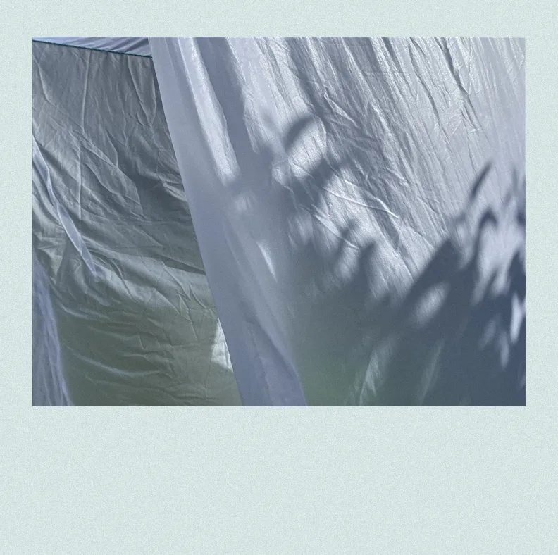 Cazuhê fabric drying after washing